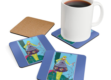 Exquisite Elegance by Umberto Brunelleschi Corkwood Coaster Set