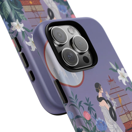 🌸🐦 The Lady Of The Garden Birdcage Phone Case – Art Deco Floral Elegance