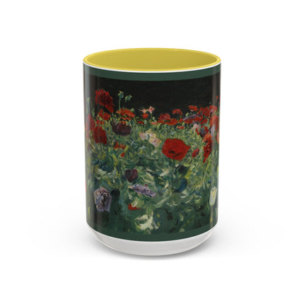 A Study of Poppies for Carnation, Lily, Lily, Rose by John Singer Sargent Colorful Mugs (11oz, 15oz)