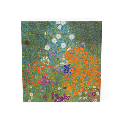 Cottage Garden by Gustav Klimt Note Cube