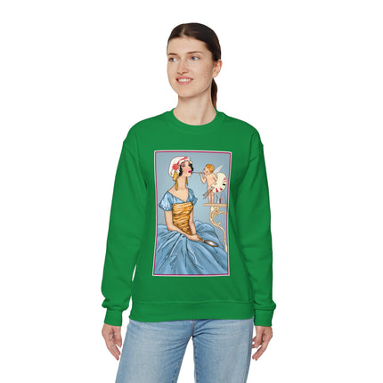 The Enchanting Painter: A Fairy's Artistic Touch Heavy Blend™ Crewneck Sweatshirt