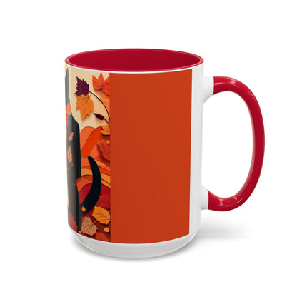 Siamese Cat at an Autumn Harvest Fair Colorful Mugs (11oz, 15oz)
