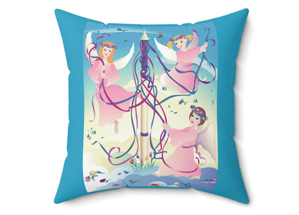 Angelic Revelry Spun Polyester Square Pillow