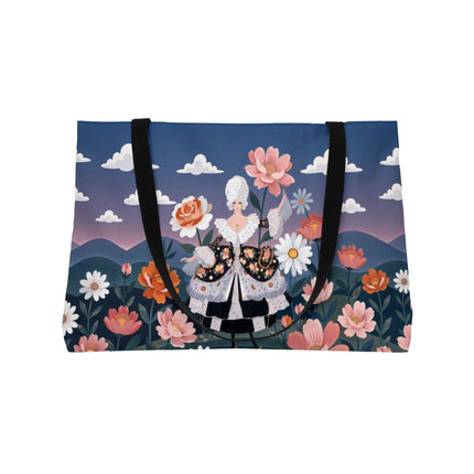 🌸🎀 The Grand Floral Promenade Weekender Tote Bag – Art Deco Fashion Fantasy