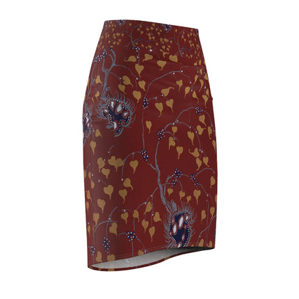 Art Nouveau Flower Pattern by Émile-Alain Séguy Women's Pencil Skirt (AOP)