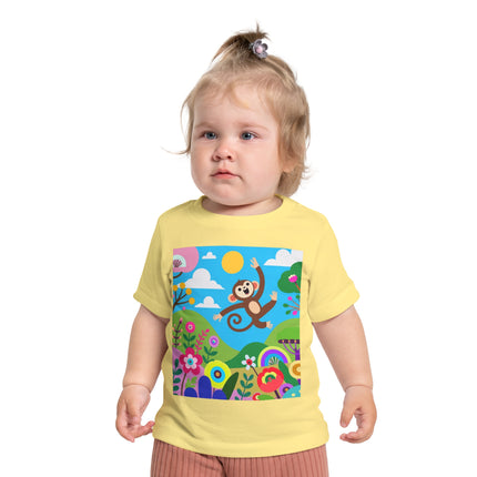 Playful Young Monkey Baby T-Shirt – A World of Joyful Adventure