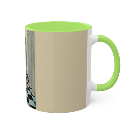 Cadmus Beheld a Female Figure by Virginia Frances Sterrett Colorful Mugs, 11oz