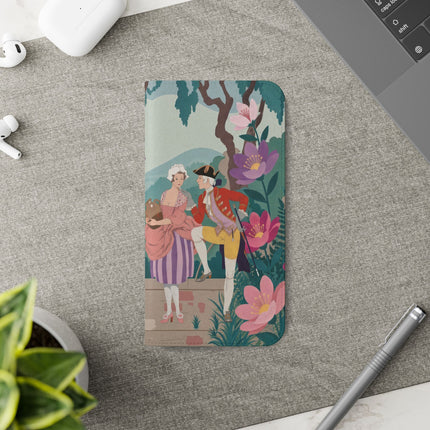 🌺🎭 The Garden Courtship Flip Case – Art Deco Floral Romance