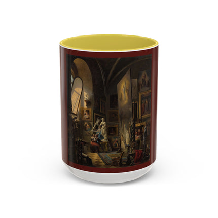 Raphael and his Muse in the Atelier by Vincenzo Abbati Colorful Mugs (11oz, 15oz)