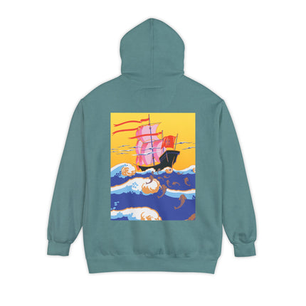 Golden Seas and Whimsical Dreams Unisex Garment-Dyed Hoodie