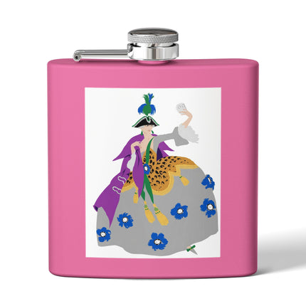 Masquerade Marquise Flask – Art Deco Glamour & Carnival Mystique