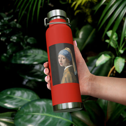 Girl with a Pearl Earring by Johannes Vermeer Copper Vacuum Insulated Bottle, 22oz