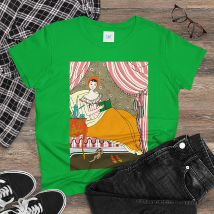 A Moment of Elegance and Comfort Women's Midweight Cotton Tee