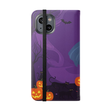 🎭🌹 The Harlequin Rose Masquerade Flip Case – Theatrical Halloween Romance