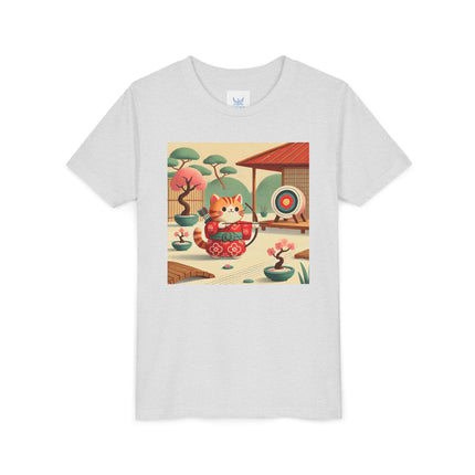 Archer Kitten in the Zen Garden Youth Short Sleeve Tee