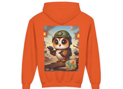 Owl on the Front Lines Youth Heavy Blend Hooded Sweatshirt