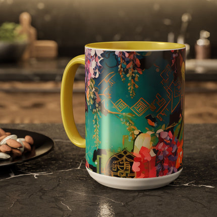 Golden Wisteria Symphony Colorful Mugs (11oz, 15oz)