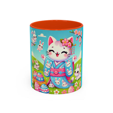 Springtime Kitten’s Easter Joy Colorful Mugs (11oz, 15oz)