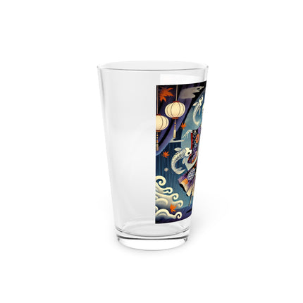 Skeleton Kabuki Performer Glass, 16oz