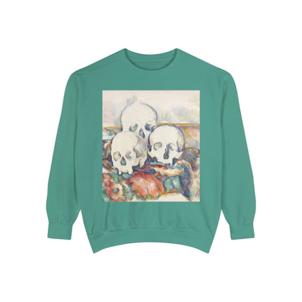 The Three Skulls by Paul Cézanne Garment-Dyed Sweatshirt