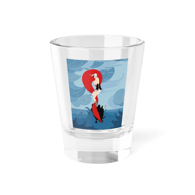 Siren of the Waves Shot Glass – Dramatic Sea Power & Bold Elegance