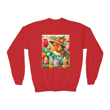 The Little Garden Tender Youth Crewneck Sweatshirt – Sunshine, Sweetness & Blooming Imagination