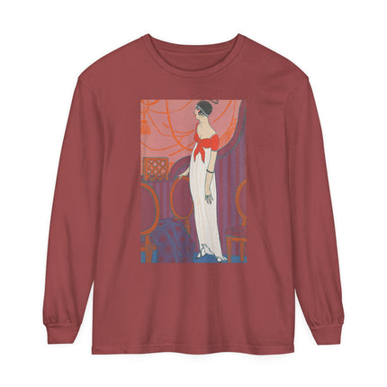 L’Entracte by Georges Lepape Garment-dyed Long Sleeve T-Shirt