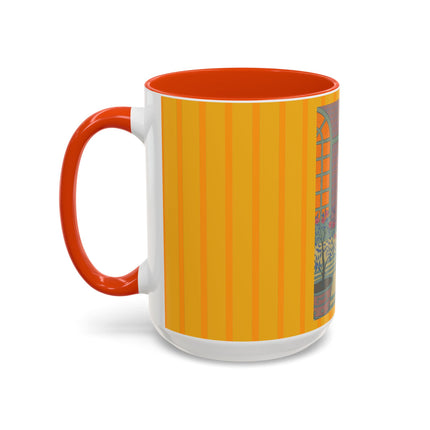 Sur Les Marches Du Jardin by Georges LePape Colorful Mugs (11oz, 15oz)