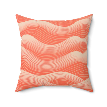 Hues of Orange Wave Patterns and Beige Wave Pattern