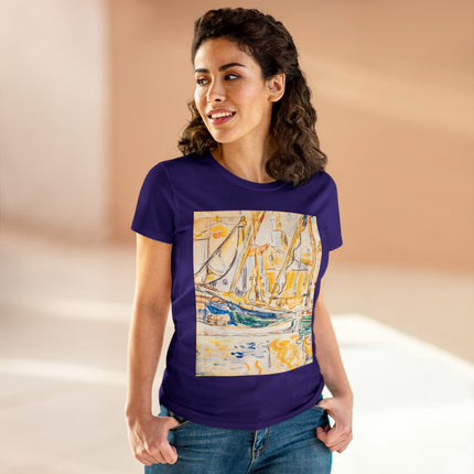 Saint-Tropez by Paul Signac Women's Midweight Cotton Tee