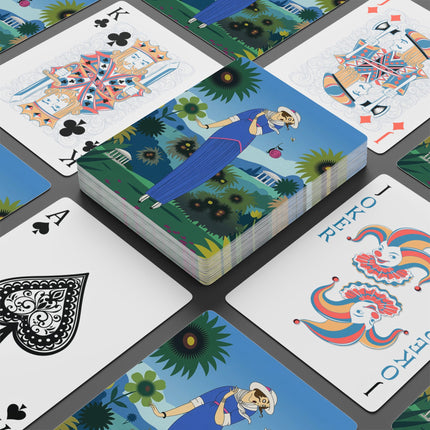 🌻🐝 The Secret Language Of Flowers Playing Cards – Art Deco Whimsical Garden Elegance