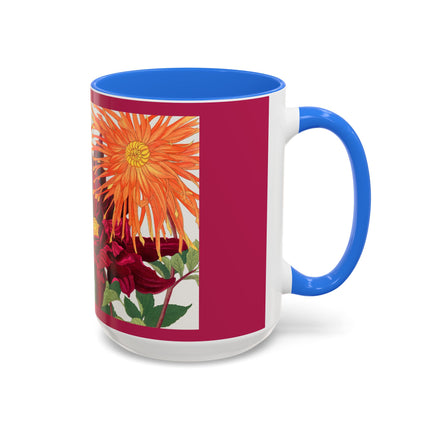 Dahlia Flower by Tanigami Kônan Colorful Mugs (11oz, 15oz)