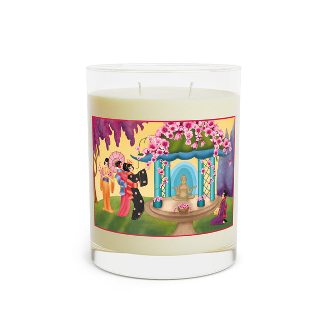 A Dance of Colors and Serenity Scented Candle - Full Glass, 11oz