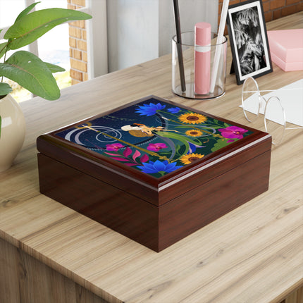 🌙🕯️ The Lady Of The Midnight Garden Jewelry Box – Art Deco Nocturne