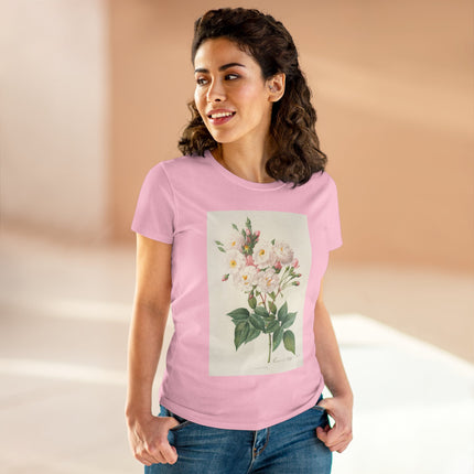 Rosa Noisettiana by Pierre Joseph Redouté Women's Midweight Cotton Tee