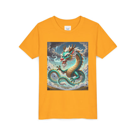 Tibetan Dragon in Battle Youth Short Sleeve Tee