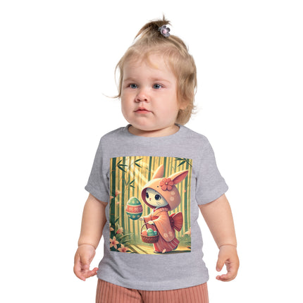 Geisha Kitten’s Easter Stroll Baby Short Sleeve T-Shirt