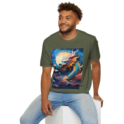 🐉⚡ Dragon of the Tempest Softstyle T-Shirt – Mythic Power & Elemental Majesty