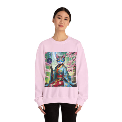 Cyberpunk Geisha Unisex Heavy Blend™ Crewneck Sweatshirt