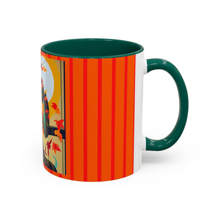 Black Cat in Kimono Colorful Mugs, 11oz