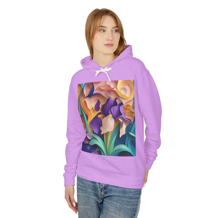 The Elegant Iris Flower Hoodie