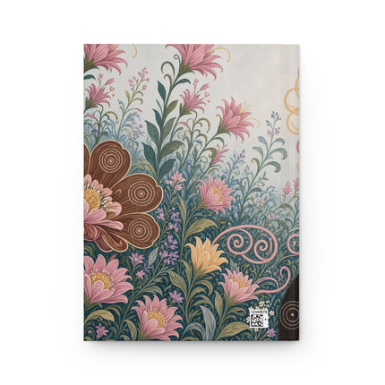 🐦🌸 The Lady Of The Enchanted Cockatiel Garden Hardcover Journal – Art Deco Floral Fantasy