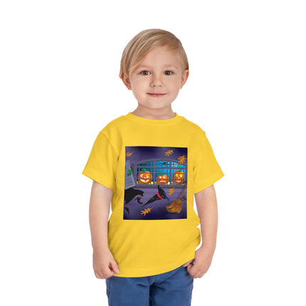 Whimsical Halloween Mischief Toddler Short Sleeve Tee