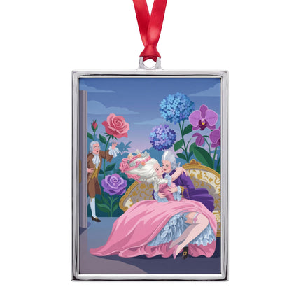 🌹💋 The Lady Of The Secret Rendezvous Portrait Frame Ornament – Art Deco Romantic Whimsy