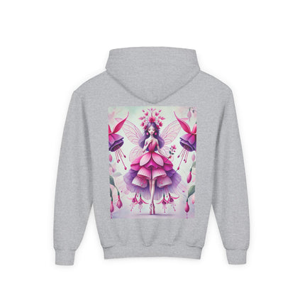 Fuchsia Fairy Youth Hooded Sweatshirt – Radiant Color & Enchanted Imagination