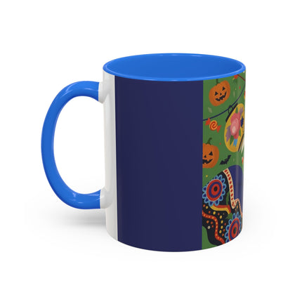 🏮🎃 The Lady Of Halloween Lanterns Colorful Mug – Colorful Art Deco Halloween Charm