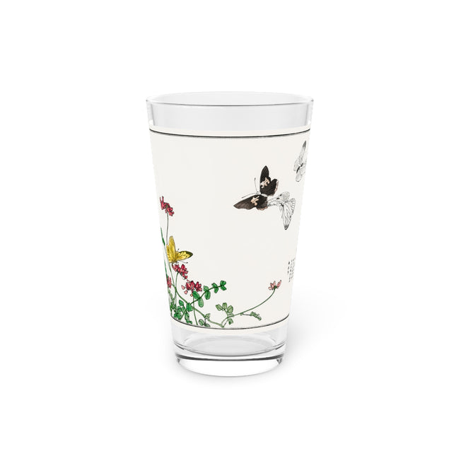 Butterflies and Flowers by Morimoto Toko Glass, 16oz