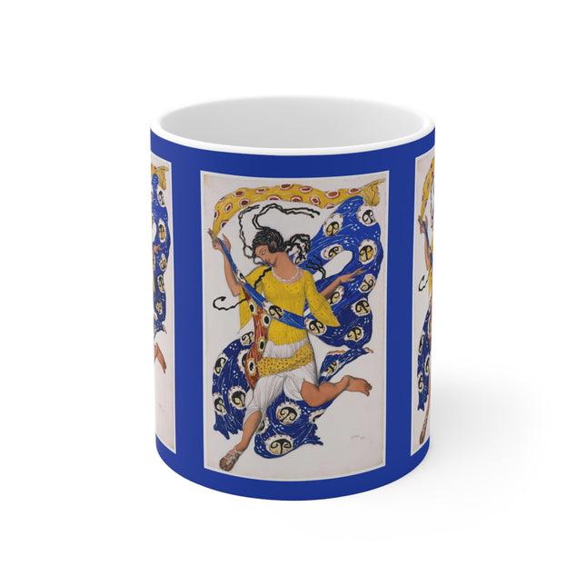 The Butterfly (Costume Design for Anna Pavlova) by Leon Bakst Ceramic Mug 11oz