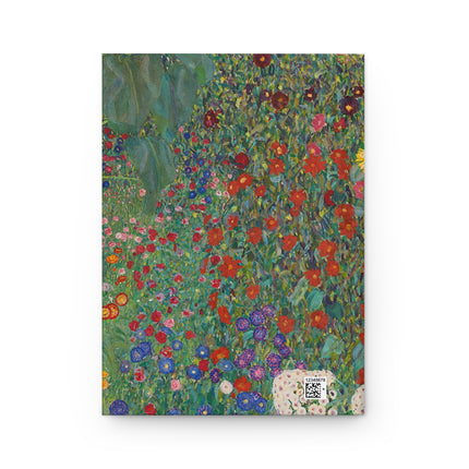 Farm Garden with Sunflowers by Gustav Klimt Hardcover Journal Matte