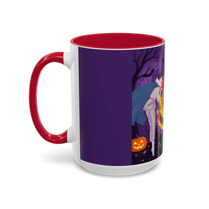 🎭🌹 The Harlequin Rose Masquerade Colorful Mug – Theatrical Halloween Romance